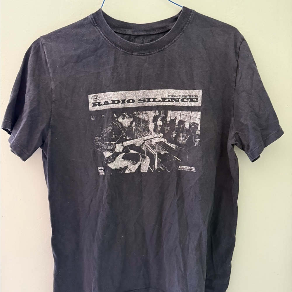Brandy Melville Black Graphic Tee Radio Silence